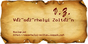 Vásárhelyi Zoltán névjegykártya