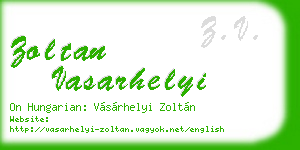 zoltan vasarhelyi business card