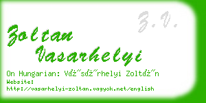 zoltan vasarhelyi business card